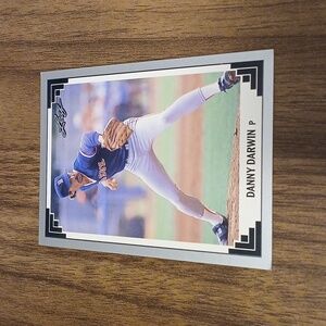 Danny darvin Red Sox 2.5 in x 3.5 in red black white baseball card
